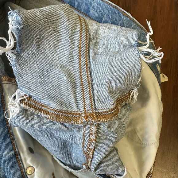 MADEWELL The Perfect Jean Shorts Blue Denim High Rise Distressed - Picture 6 of 11
